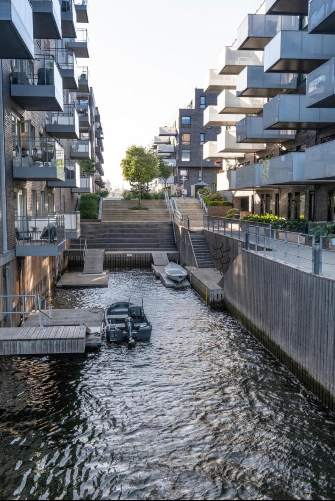 Oceanfront Apartment - Oslo Central - Private Patio Buitenkant foto